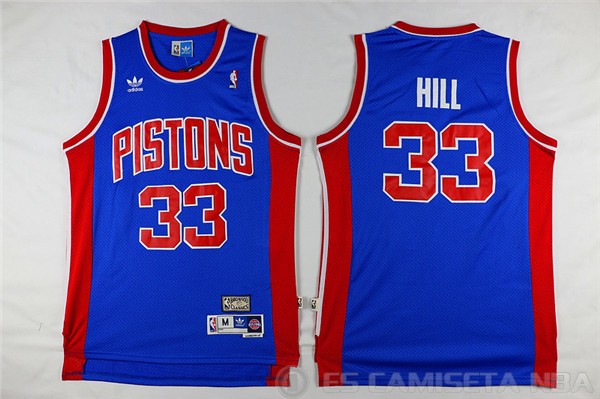Camiseta Hill #33 Detroit Pistons Blanco - Haga un click en la imagen para cerrar